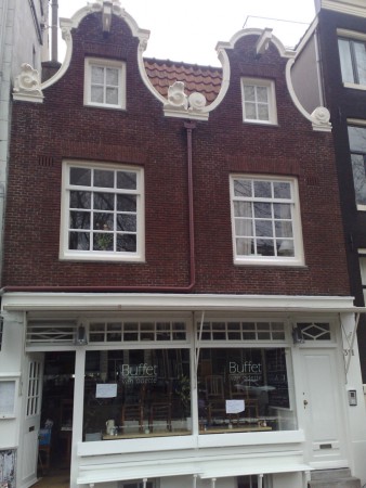 Grachtenpand, Amsterdam, voorzijde, buffet van odette