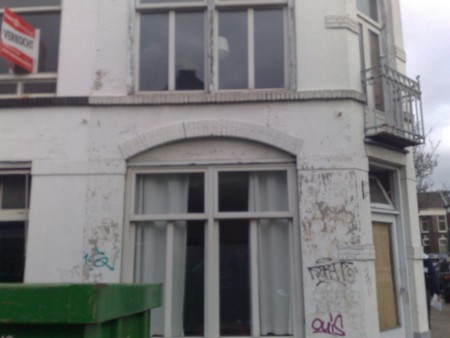 Utrecht, hoekwoning, zijkant, voordat wij er aan begonnen, buitenschilderwerk