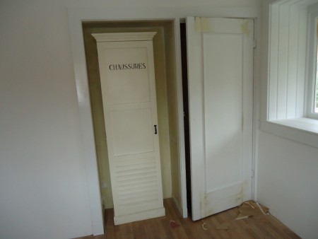 Deur moet nog geschilderd