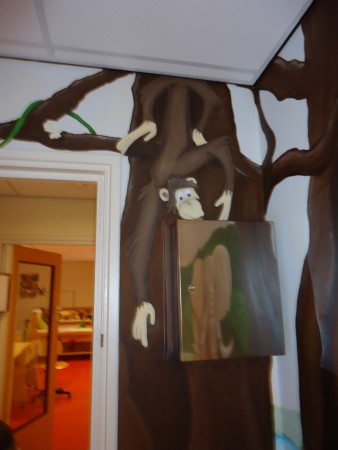 resultaat, aap , muurschildering, decoratie, muurdecoratie